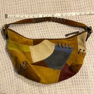 Patchwork Leather Coach Hobo Bag